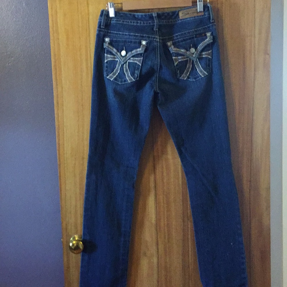 Seven straight leg jeans with back flap pockets
